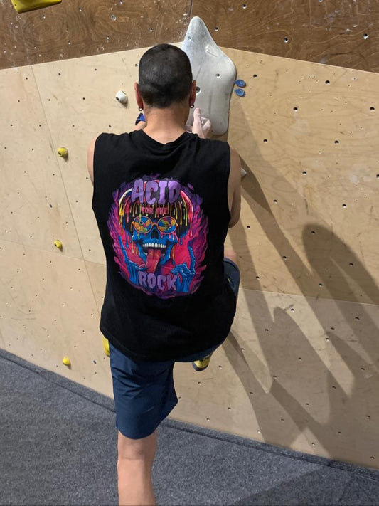 Camiseta ACiD negra de tirantes, parte trasera