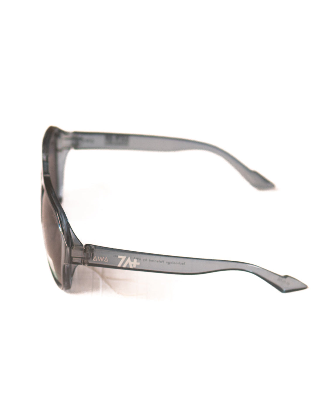 Gafas Maverick Azul translúcido lado izquierdo