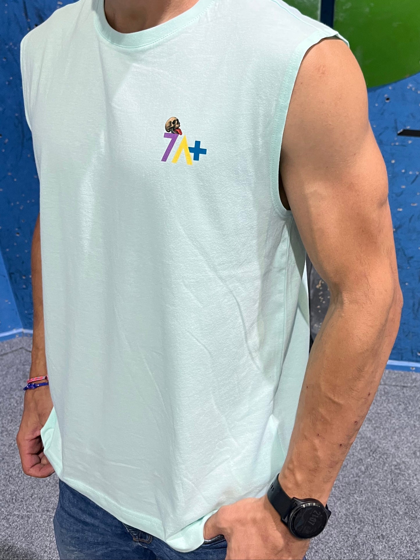 Camiseta Never, color mint, parte delantera.