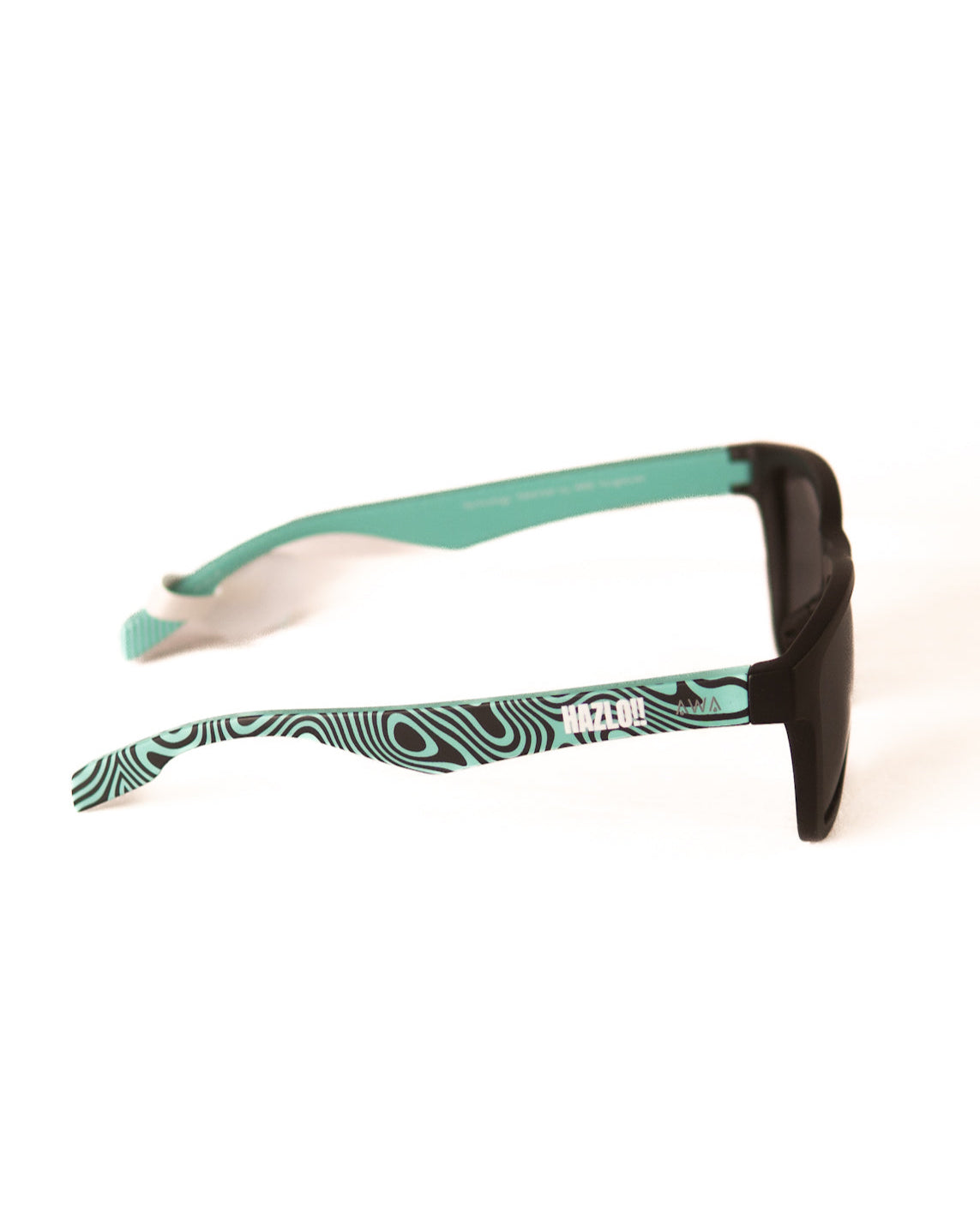 Gafas rodas turquesa lado derecho