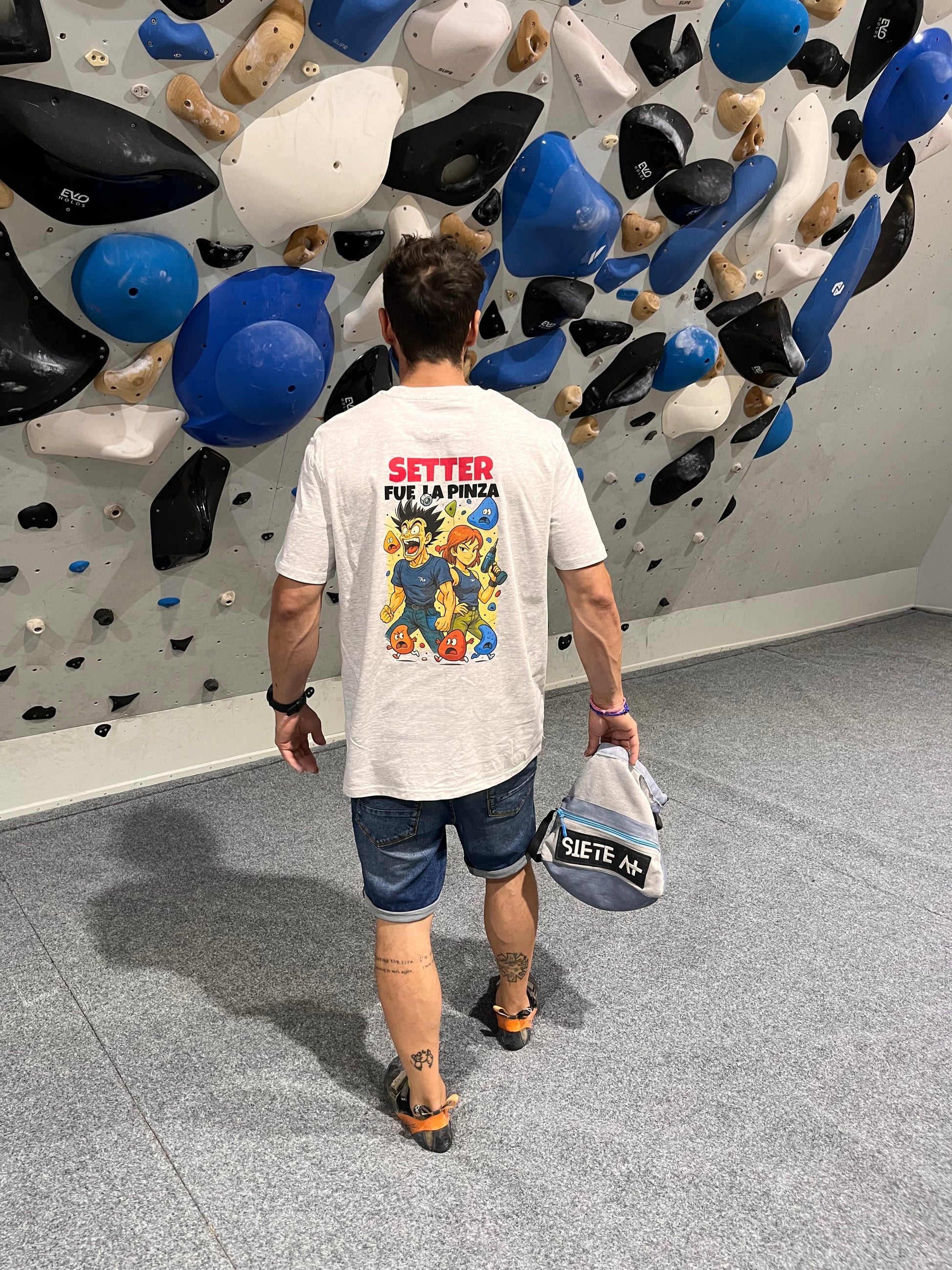 Camiseta setter gris claro trasera