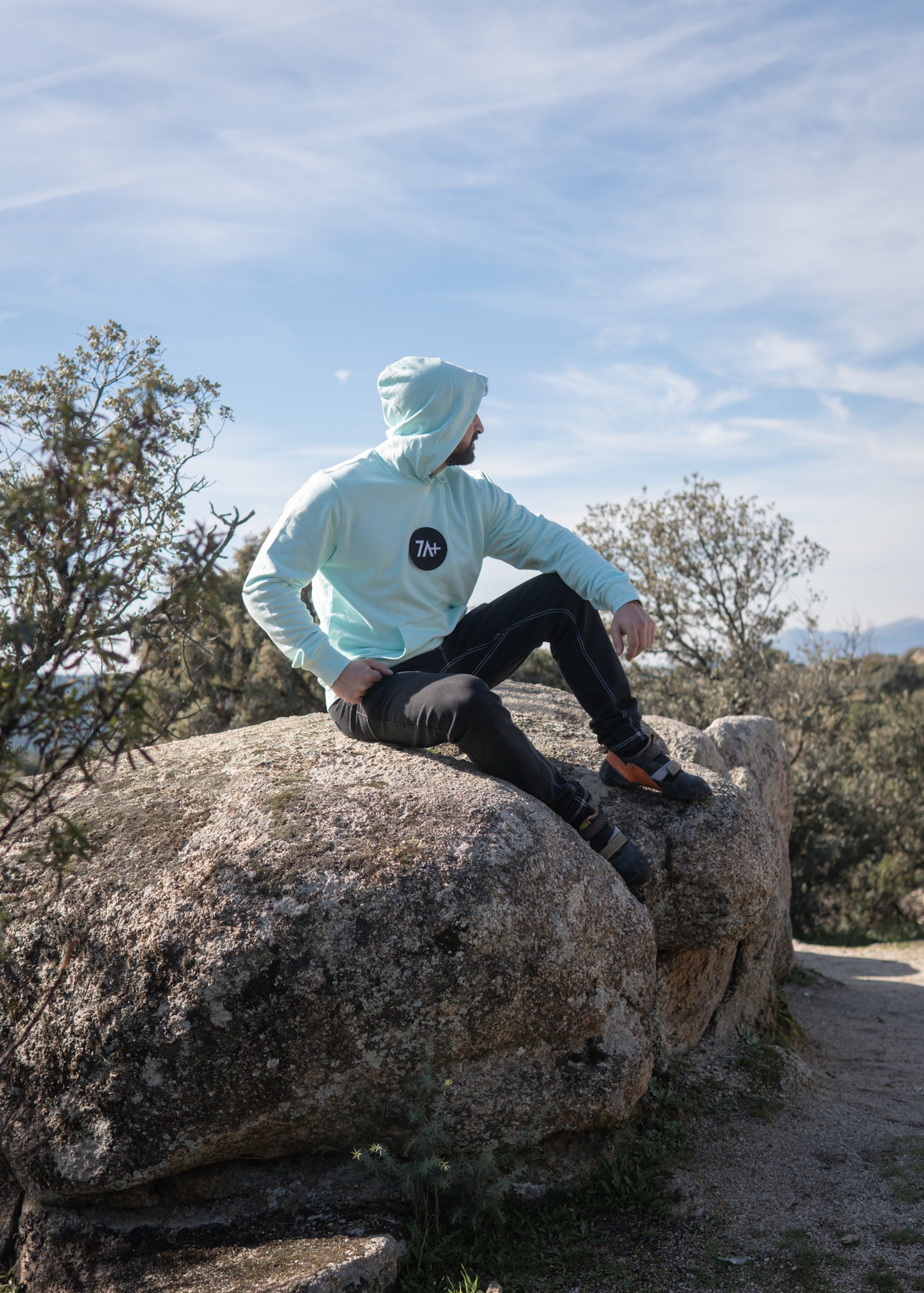 Sudaderas de Escalada y Boulder 7A + - S / Mint - Entrenamiento