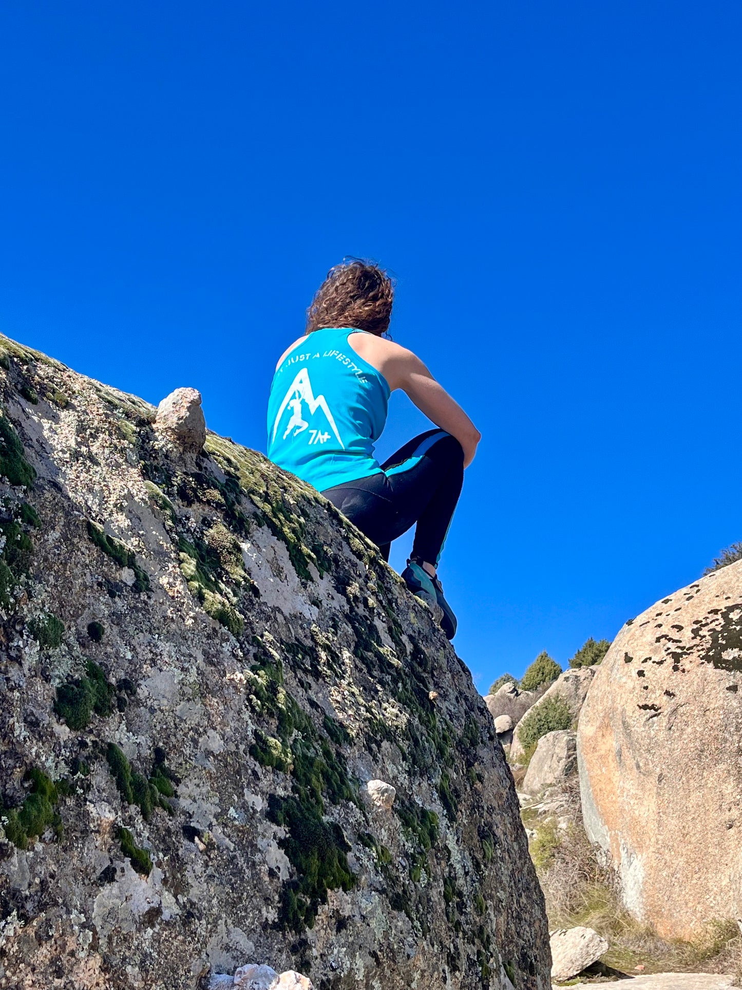 Camiseta Tirantes Ajustada Mujer Escalada / Boulder. - Azul / 12-14 - camiseta tirantes mujer