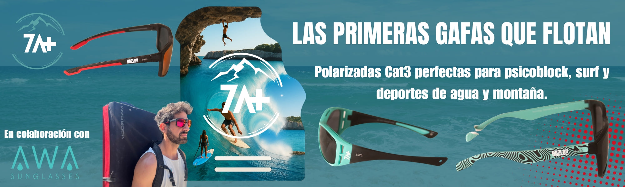 Banner Gafas de sol flotantes 7A+ 