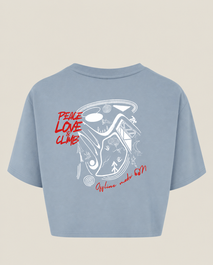 Camiseta abstract color cloudy para escalar parte trasera.