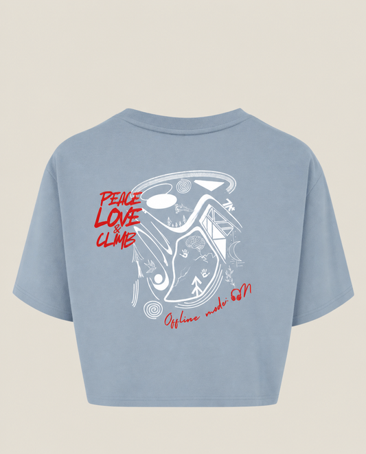 Camiseta abstract color cloudy para escalar parte trasera.