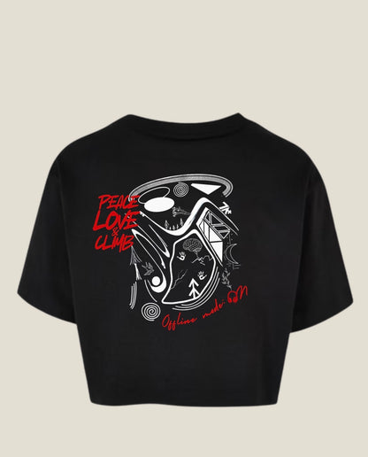 Camiseta negra abstract color negro