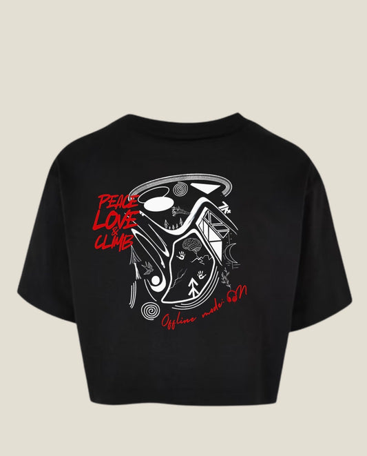 Camiseta negra abstract color negro