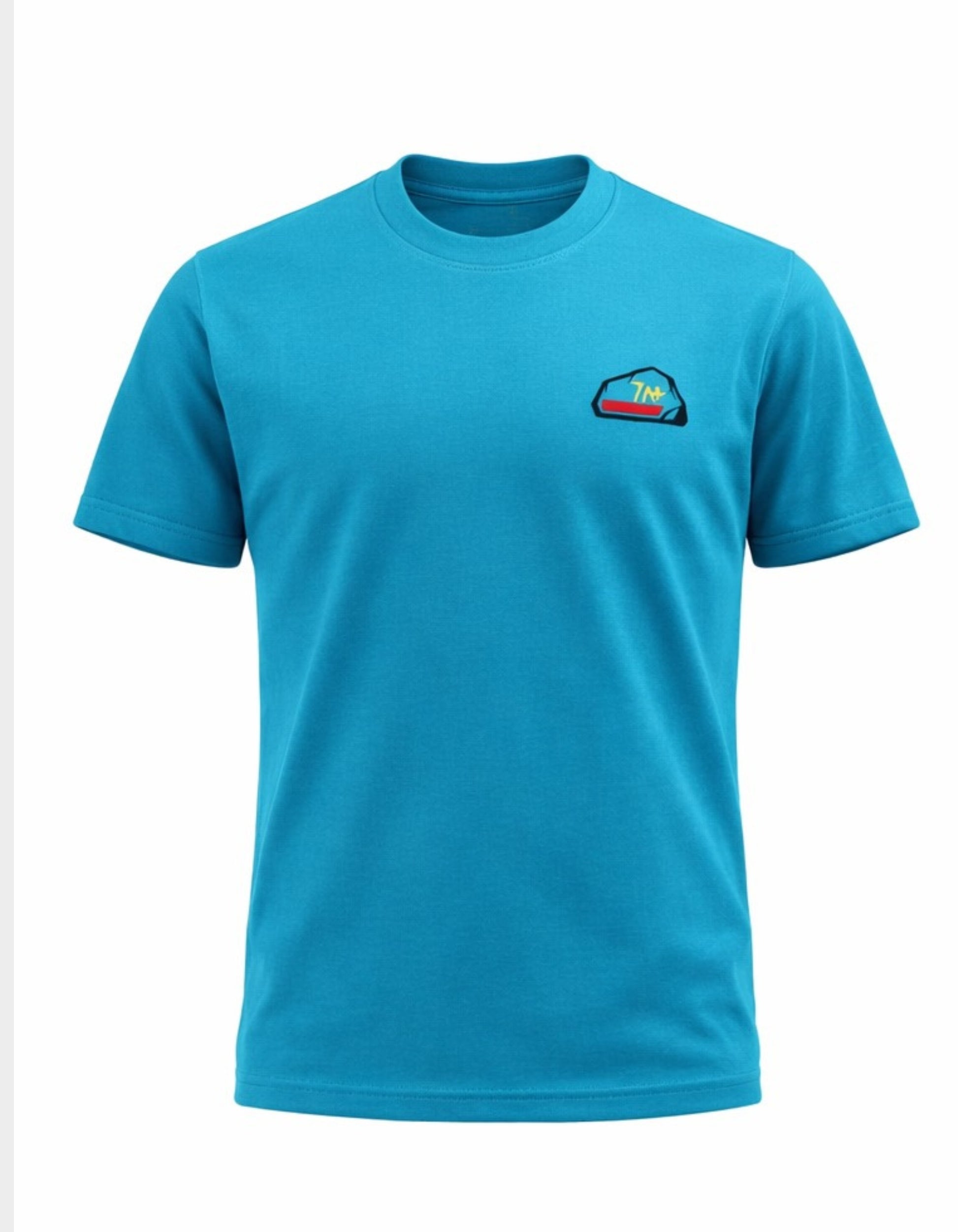 Camiseta boulder ni me meneo de color azul parte delantera