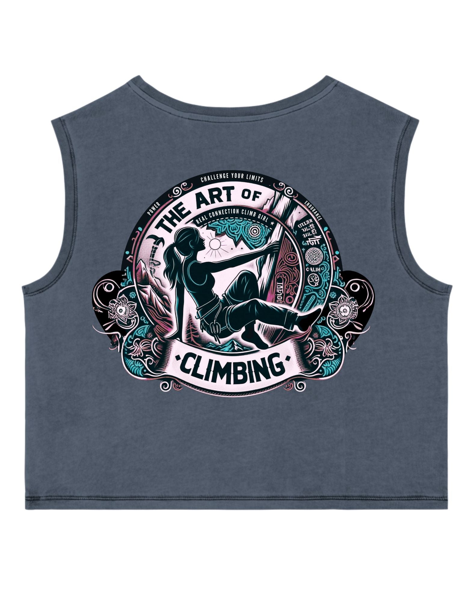 Camiseta Sin Mangas De Escalada 'Climb Evolution' - Diseño Gráfico Para Amantes Del Boulder Y Montaña