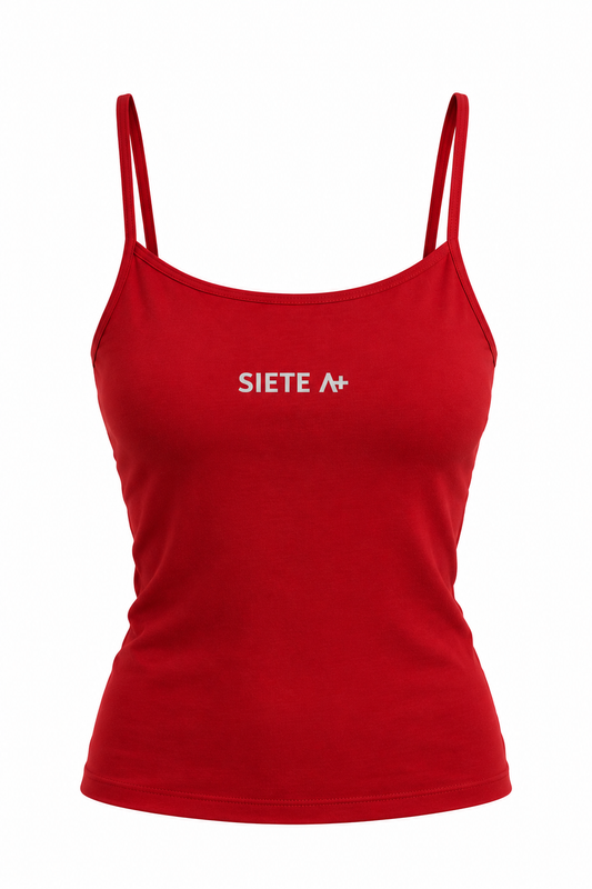 Camiseta 7A+ basica de tirantes color rojo