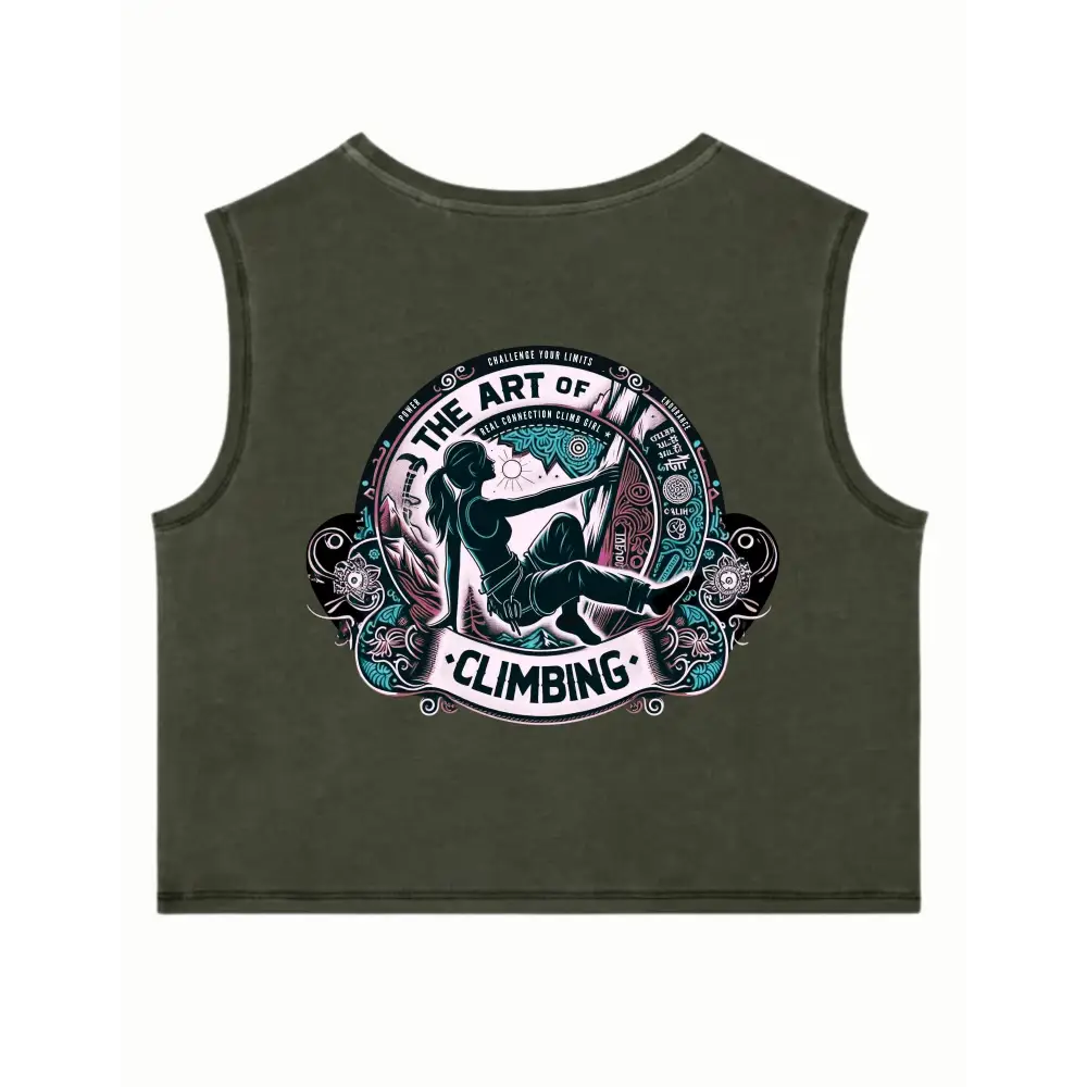 Camiseta The Art of Climbing 7A + Escalada y Boulder - Olivo / XS - camiseta tirantes mujer
